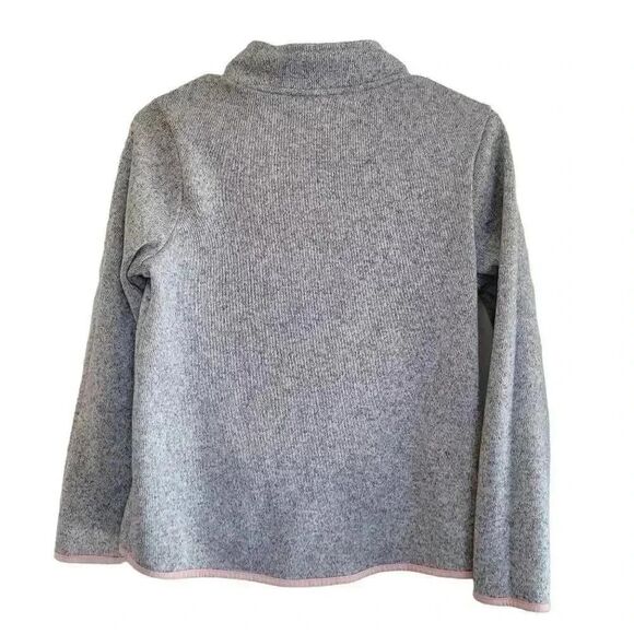 Athletic Works Girls Sweater Fleece Quarter Zip Pullover (Gray/Pink, XL, 14-16) - Picture 5 of 9